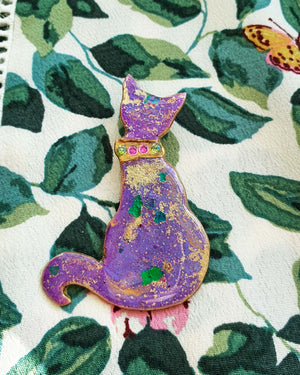 Collar Cat Brooch No 14