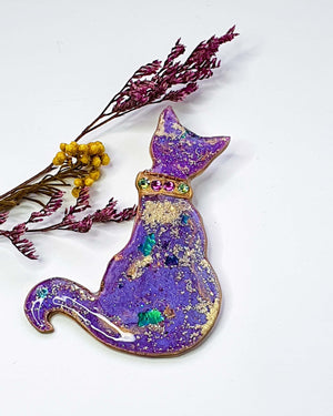 Collar Cat Brooch No 14