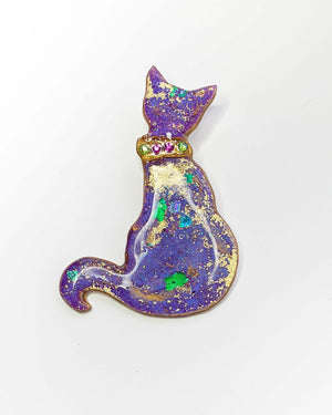 Collar Cat Brooch No 14