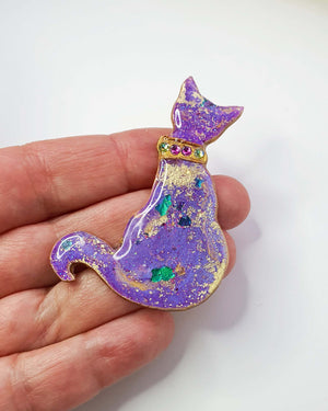 Collar Cat Brooch No 14