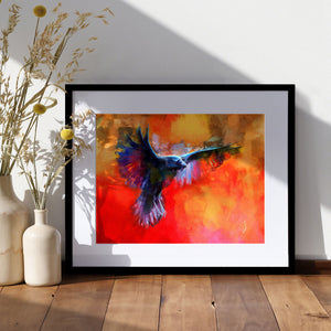 Coming In To Land - Crow Bird Print