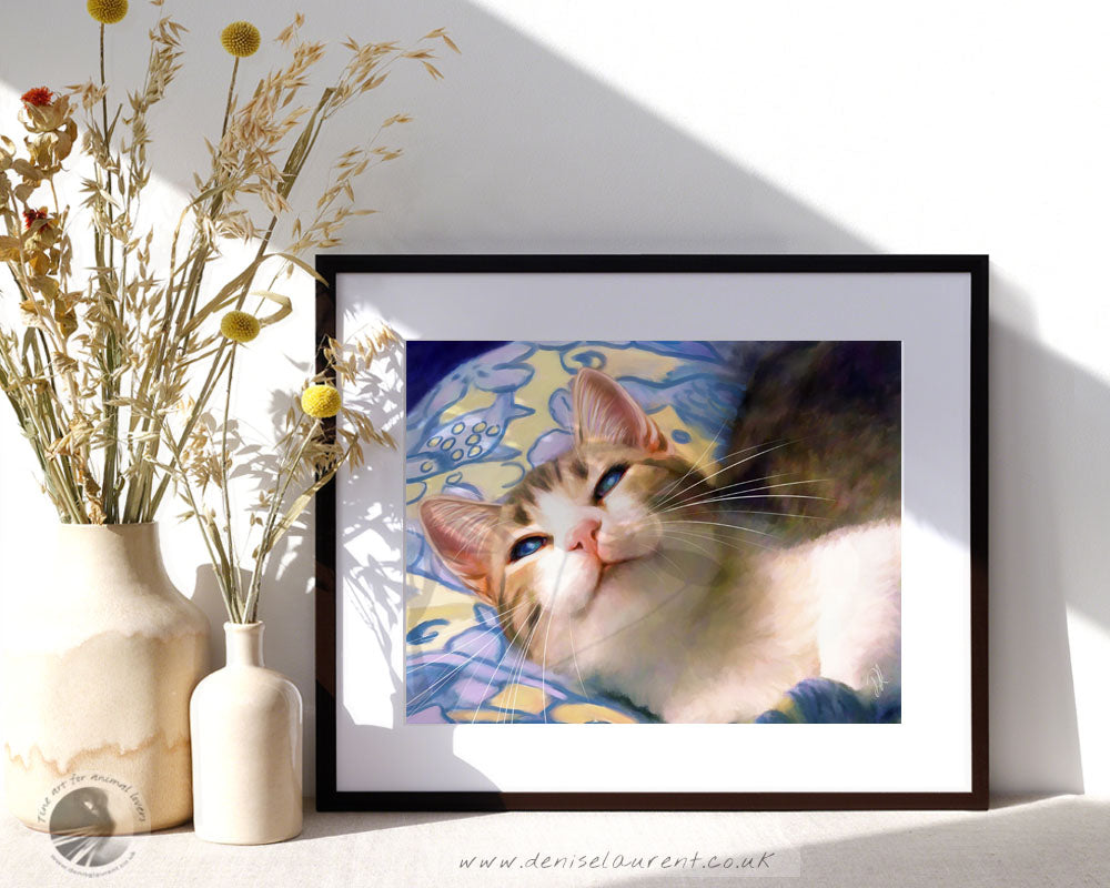 Daisy's Smile - Tabby Cat Print