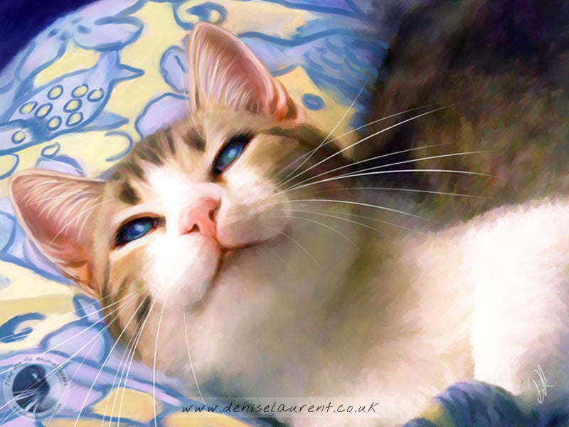 Daisy's Smile - Tabby Cat Print
