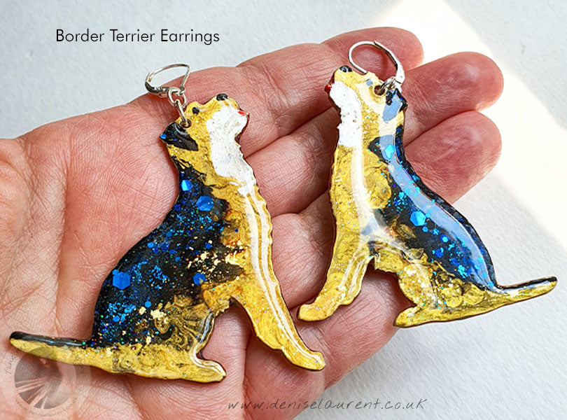 border terrier reversible earrings