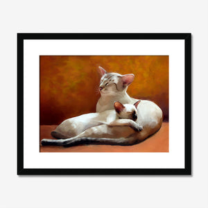 Father and Daughter - Siamese Cat Print