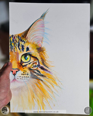 Golden tabby - Tabby Cat Watercolour