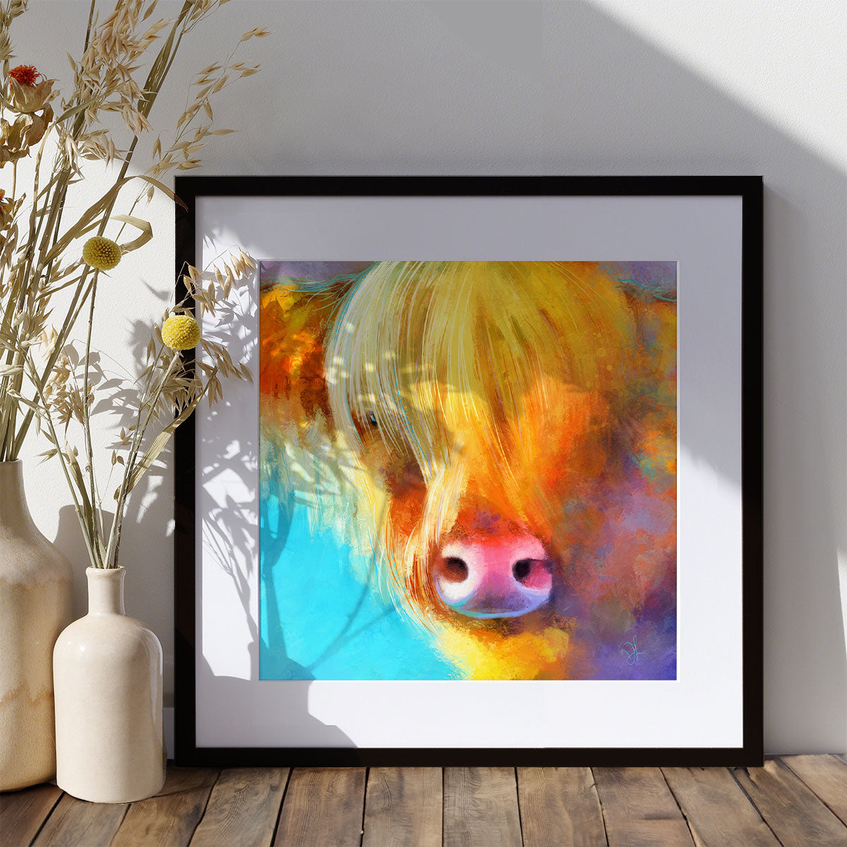 Goldilocks - Highland Cow Art Print