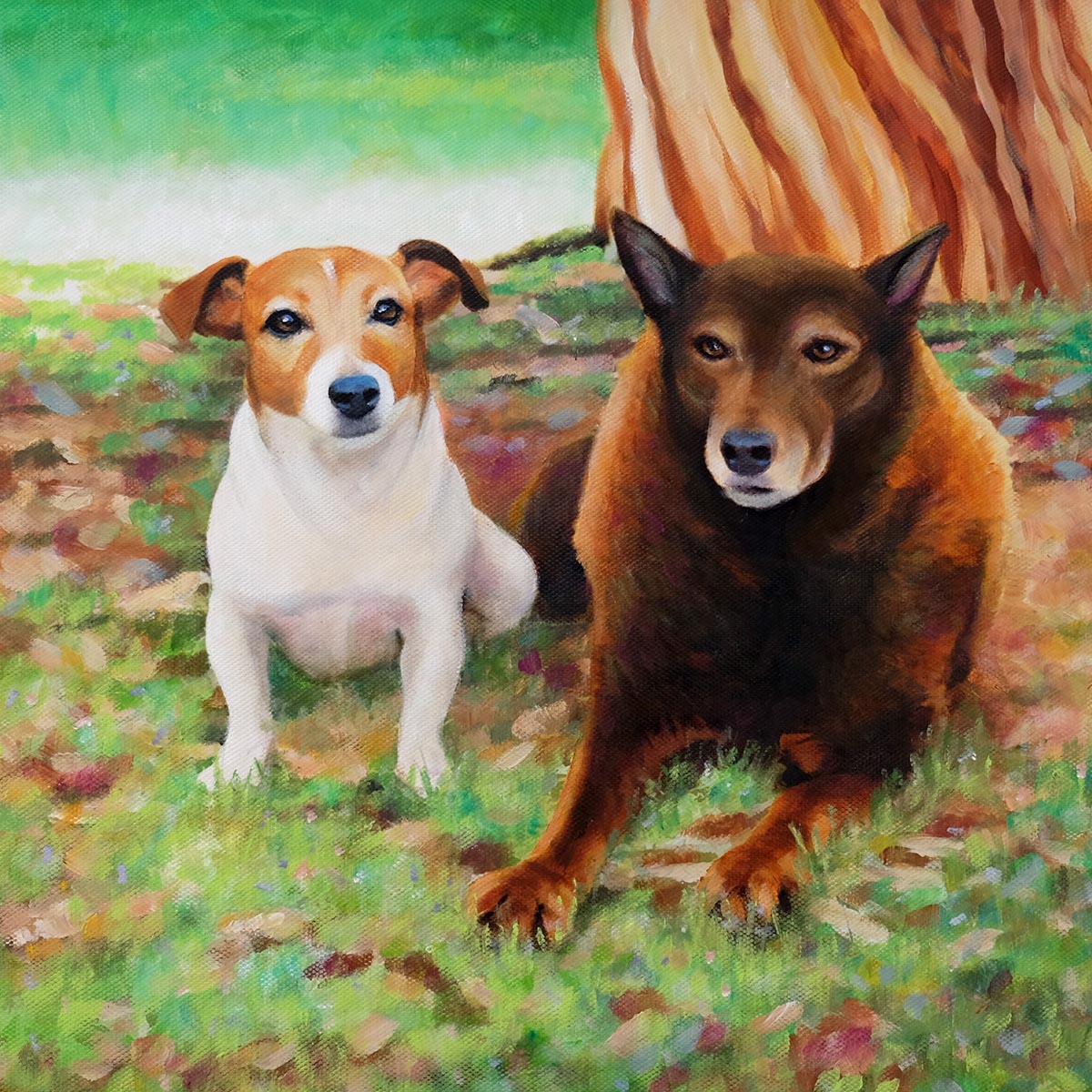 Portrait Of Scruffy And Tippy