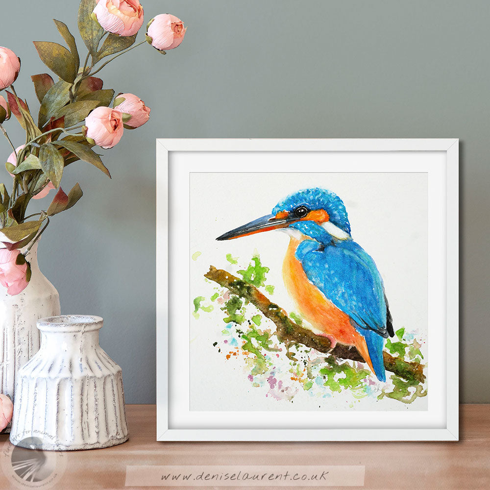 Kingfisher - 10x10" Watercolour Painting