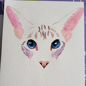 Pixie - Siamese Cat Watercolour