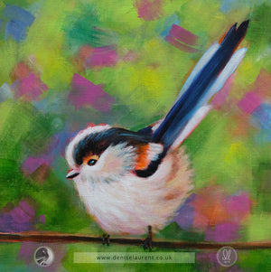 Long-tailed Tit 6x6" Painting