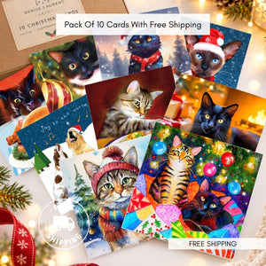 Pack Of 10 Christmas Cards