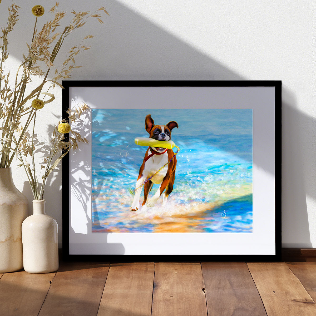 More Bounce For The Ounce - Boxer Dog Art Print