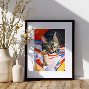 Mouse - Tabby Cat Art Print