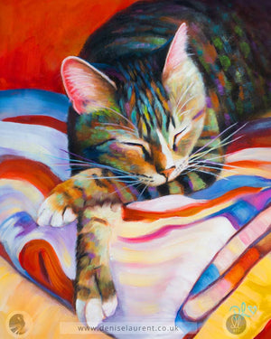 Mouse - Tabby Cat Art Print