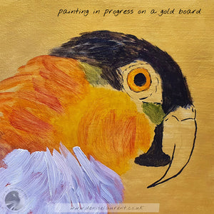 Percy The Parrot 6x6" Painting