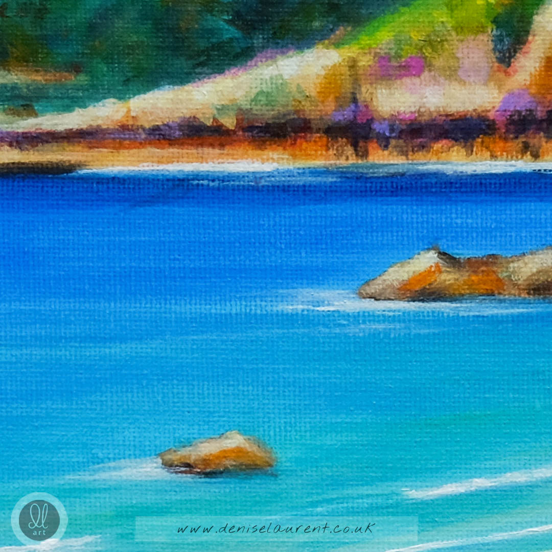 Petit Port Beach - 12x12" Landscape Painting