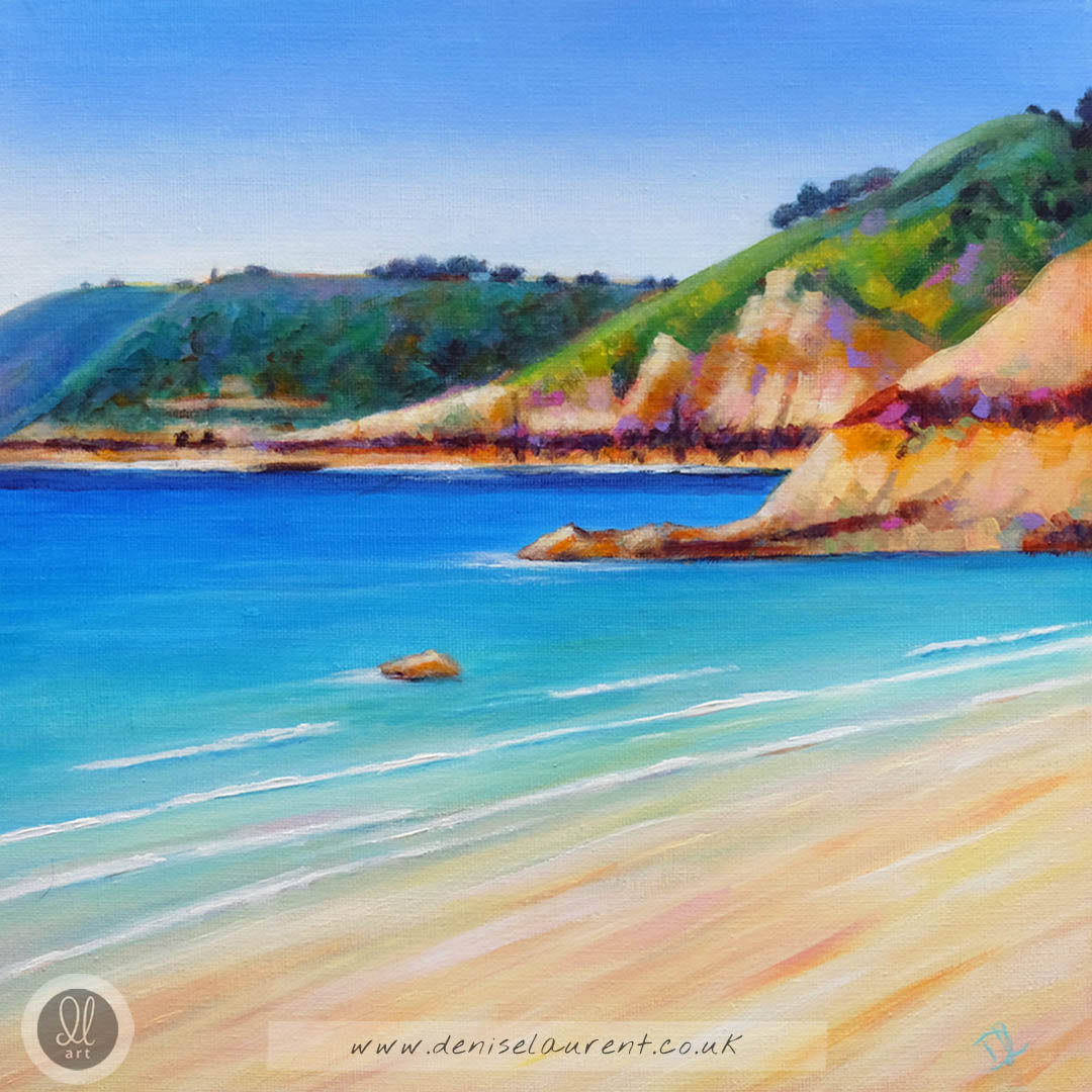 Petit Port Beach - 12x12" Landscape Painting