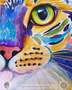 Rainbow Tabby - Watercolour Painting