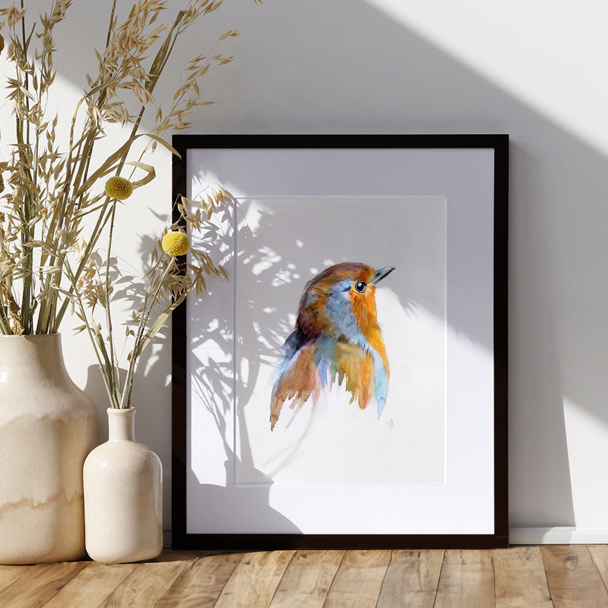 Robin Portrait - Bird Art Print