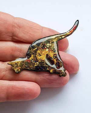 Running Cat Brooch No 10