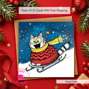 Pack Of 10 Christmas Cards