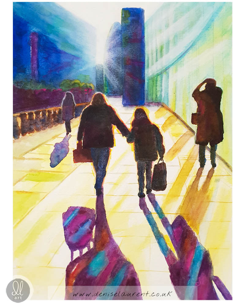 Spitalfields Sunshine 16x12" Cityscape Painting