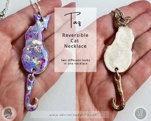 Commission A Reversible Siamese Cat Pendant