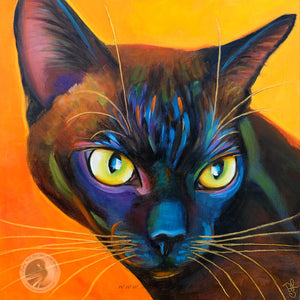 Tia - 8x8" Burmese Cat Painting