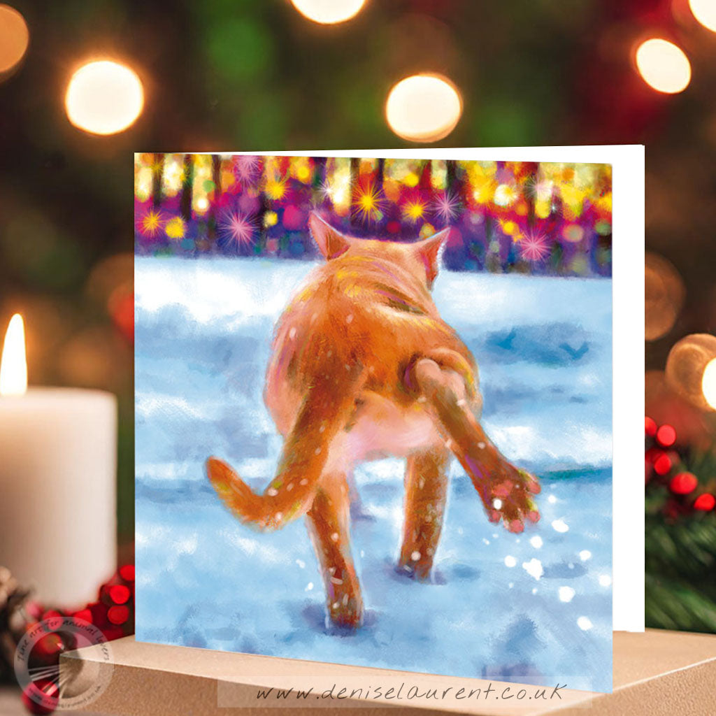 Baby It's Cold Outside - Cat Christmas Card