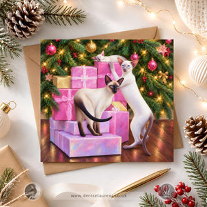 The Gifts - Siamese Cat Christmas Card