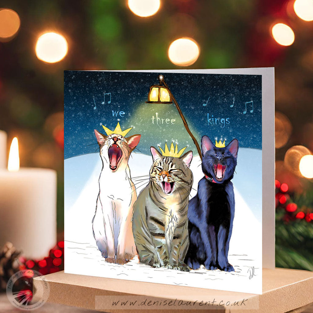 We Three Kings - Cat Christmas Card