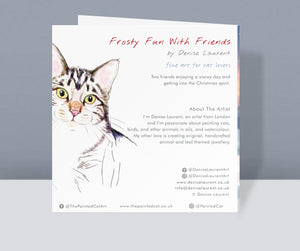 Frosty Fun With Friends - Black Cat Christmas Card