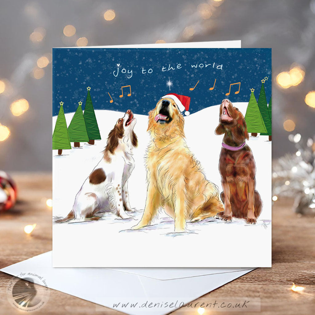 Joy To The World - Dog Christmas Card