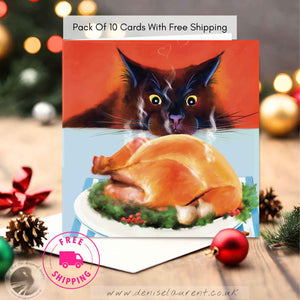 Temptation!!! - Cat Christmas Card