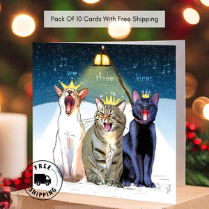 We Three Kings - Cat Christmas Card