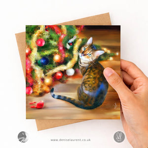 It Wasn't Me - Cat Christmas Card
