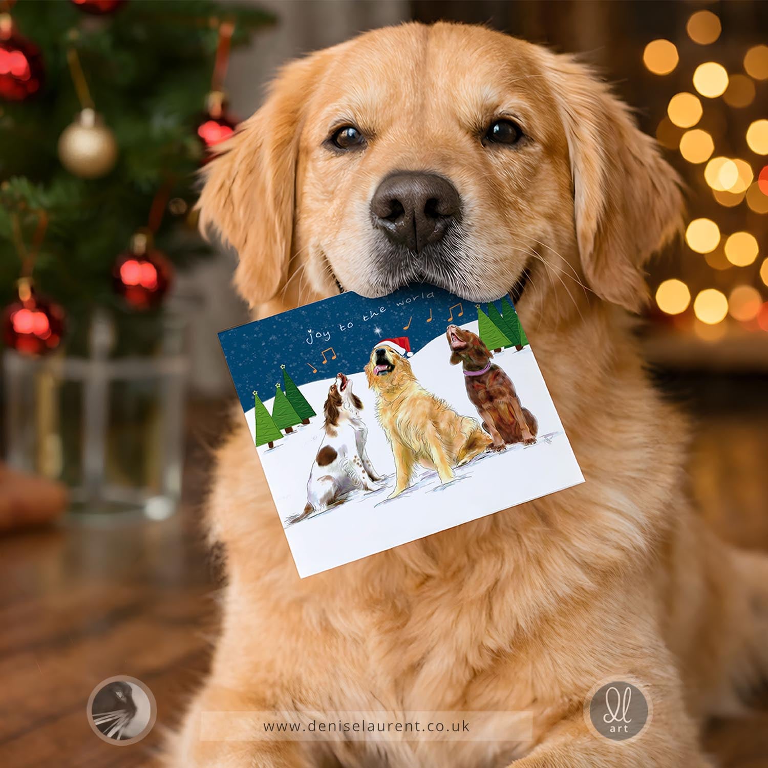 Joy To The World - Dog Christmas Card