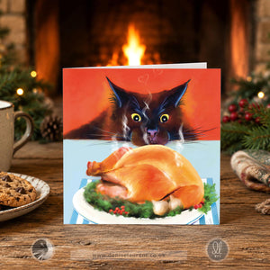 Temptation!!! - Cat Christmas Card