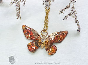 Fire Winged Butterfly Pendant
