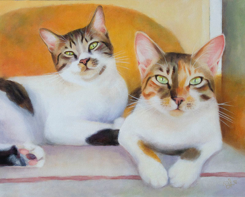 Portrait Of Kev And Evie Awake - Sold