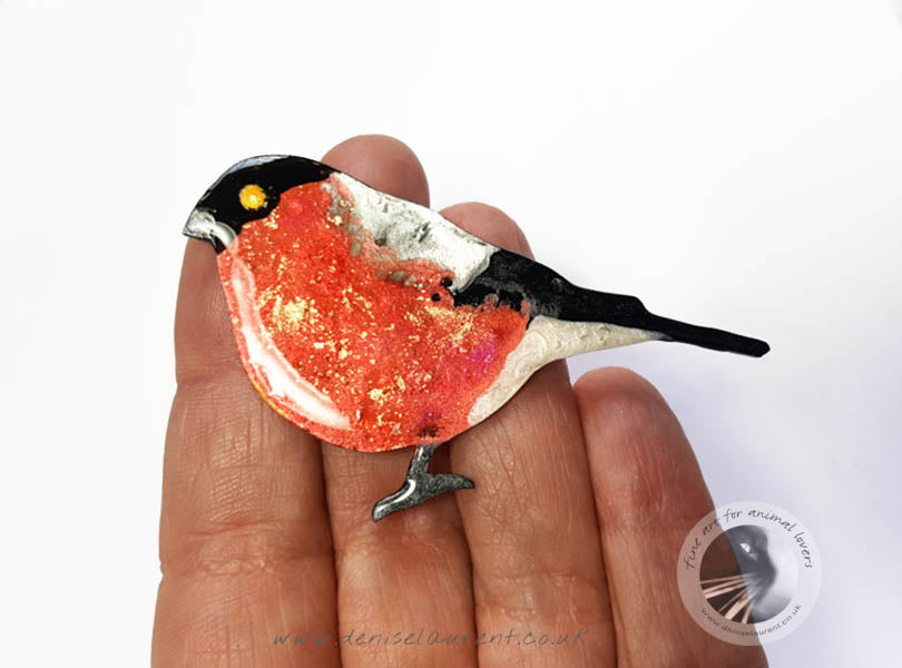 Bullfinch Brooch