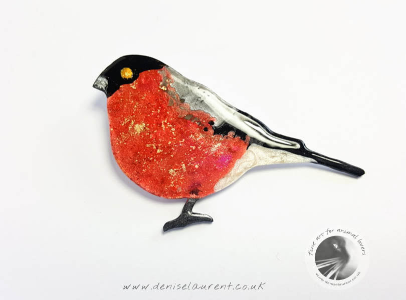 Bullfinch Brooch