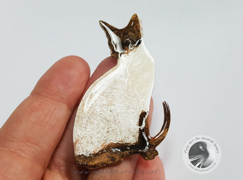 Siamese Cat Brooch