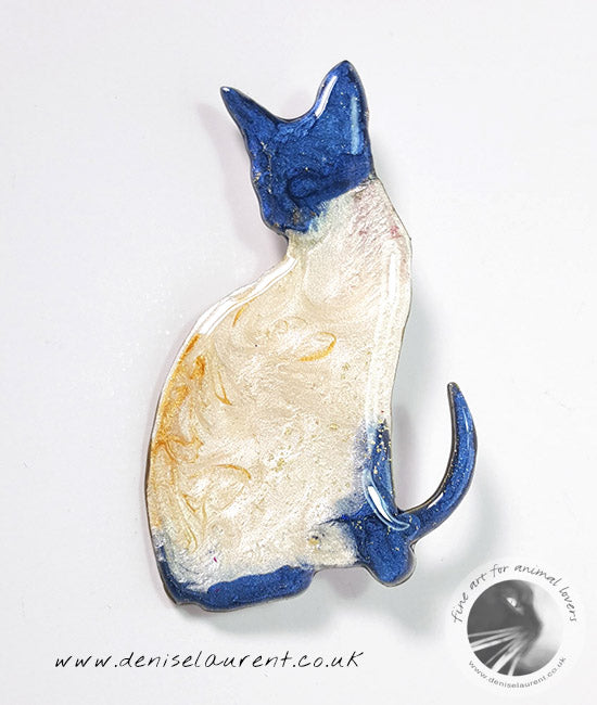 Siamese Cat Brooch - Casper