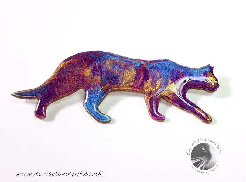 Strolling Cat Brooch - Charlie