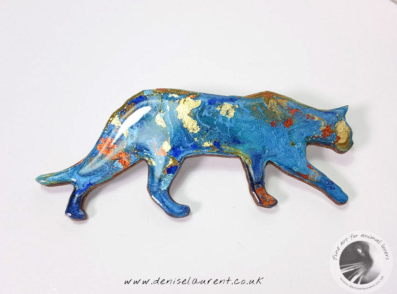 Charlie - Strolling Cat Brooch