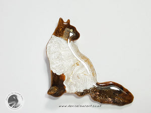 Longhaired Cat Brooch - Coco