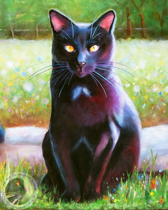 Portrait Of Big Cat And Small Cat - Commission