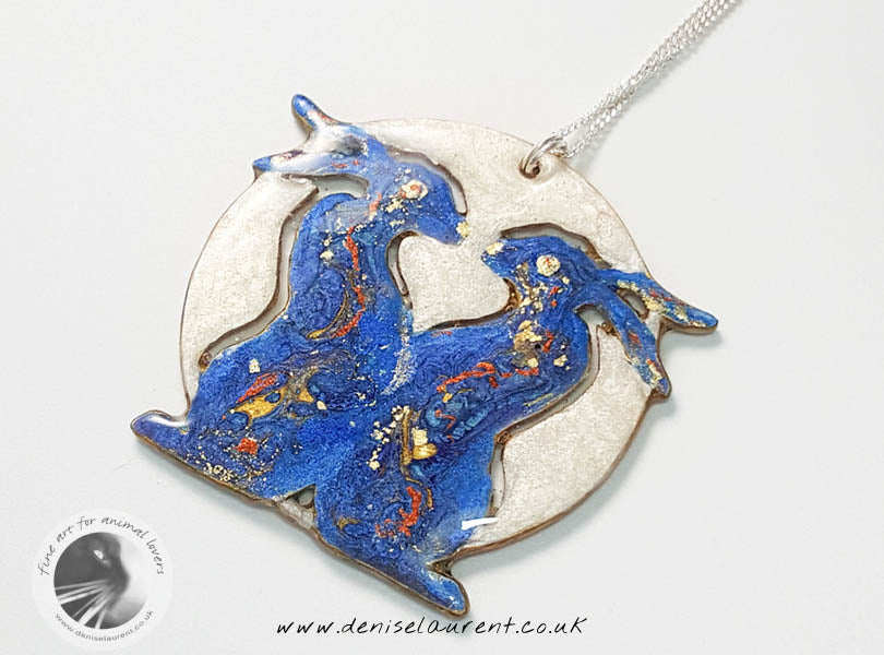 Hares Sun & Moon Pendant And Earrings
